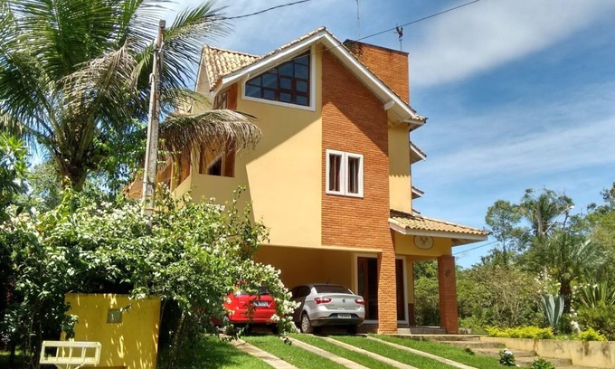 Peruibe House | Beautiful house with private pool and field - 24 hour surveillance - WI-FI