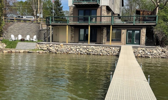 Livonia House | Beautiful Lakehouse with Pontoon and Hot Tub