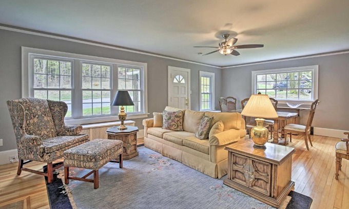 Lenox House | Beautiful Lenox Home, 3 Mi to Shakespeare and Co!