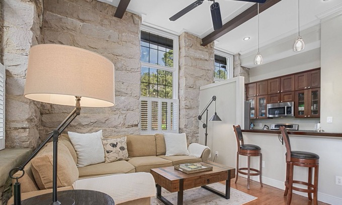Wake Forest Condo | Beautiful Modern Apartment in Historical Building on the Water 28 nights or more