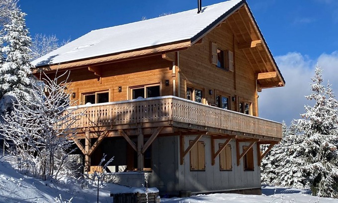 Selonnet Ski Chalet | Beautiful modern chalet, exceptional mountain and pine views