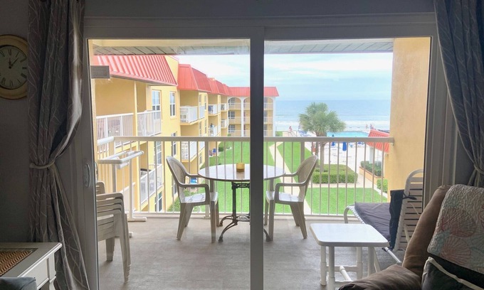 Point East Condo | BEAUTIFUL OCEAN VIEW FROM LIVING ROOM, MASTER SUITE & LARGE BALCONY. LARGE POOL