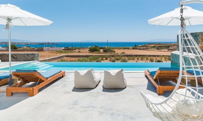Drios Villa | Beautiful Paros Villa | 4 Bedrooms | Villa Aura | Private Pool & Astounding Sea.