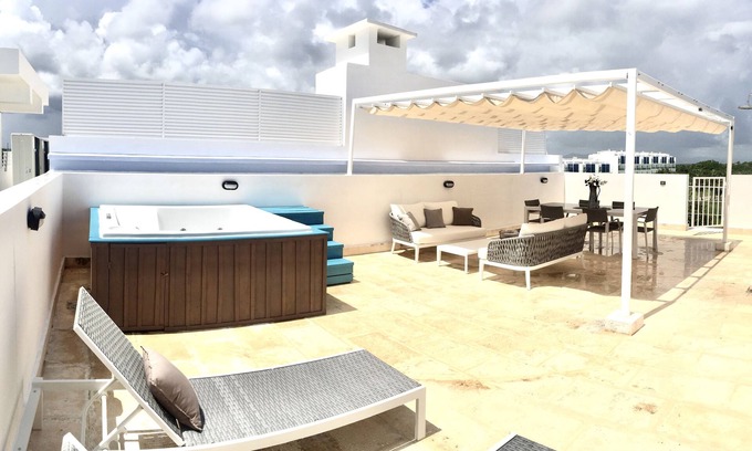 Bavaro Apartment | Beautiful PH in Cana Rock Condos B-336. Golf and Pool View.