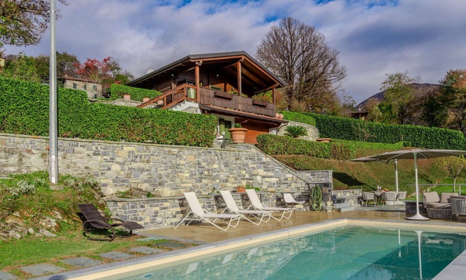 Cerano d'Intelvi House | Beautiful private villa with private pool, A/C, WIFI, TV, terrace, panoramic view and parking