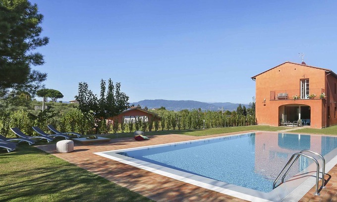 Colle di Compito Villa | Beautiful private villa with private pool, WIFI, A/C, TV, balcony and panoramic view, close to L.