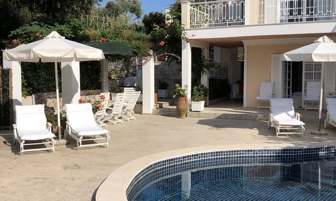Kanapitsa Villa | Beautiful Private Villa with pool, sea views & 1 minute walk to beach.