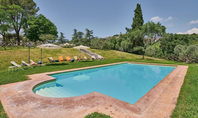 Agello Villa | Beautiful private villa with WIFI, private pool, A/C, TV, patio and panoramic view, close to Per.