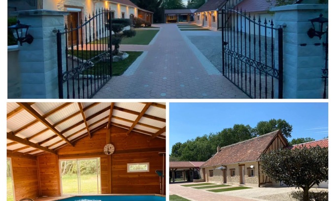 Varennes-Changy House | Beautiful property 2 houses 1h paris with covered swimming pool