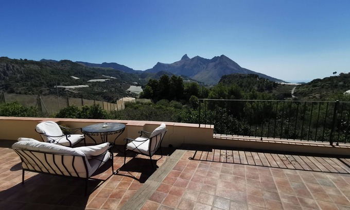 Bolulla Villa | Beautiful stone built villa, with stunning views and private pool, WIFI and UKTV