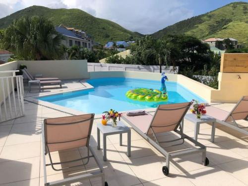 Cul de Sac House | Beautiful suite S15, pool, next to Pinel Island