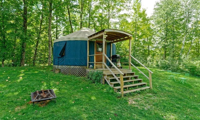 South Hartford RV Rental | Beautiful Upstate New York Luxury Camping Yurt on a Farm
