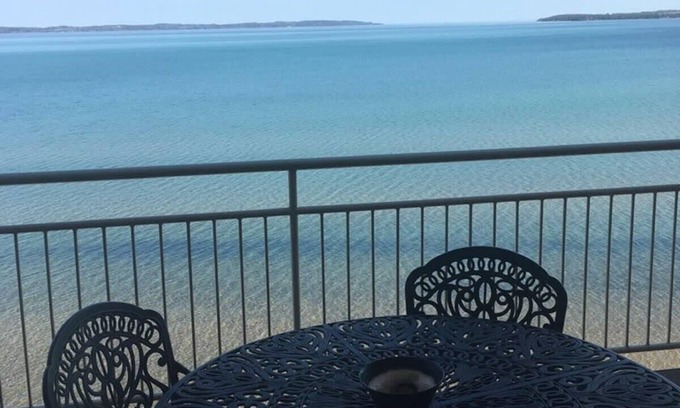 Traverse City Condo | Beautiful views from Fifth Floor Suite