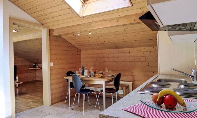 Frutigen Villa | Beautiful villa for 4 guests with WIFI and patio