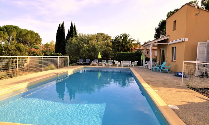 Alignan-du-Vent Villa | Beautiful villa near the sea, large swimming pool