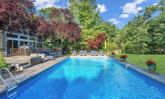 East Hampton House | Beautiful Wainscott Estate with Private Pool and Tennis, Perfect for Families!