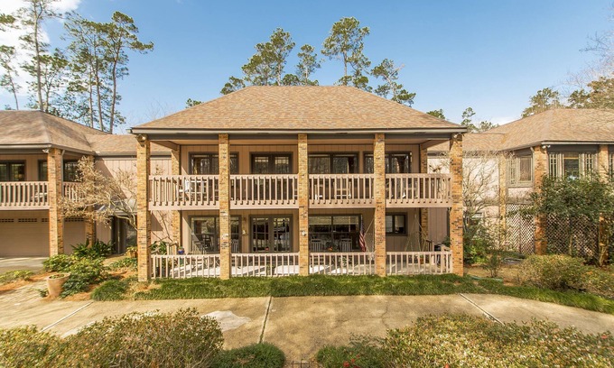 Lacombe House | Beautiful waterfront paradise with water access, pool, tennis court.
