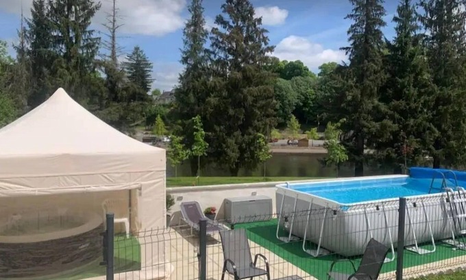 Josselin House | Beautifully restored cottage with swimming pool and hot tub with magnificent views