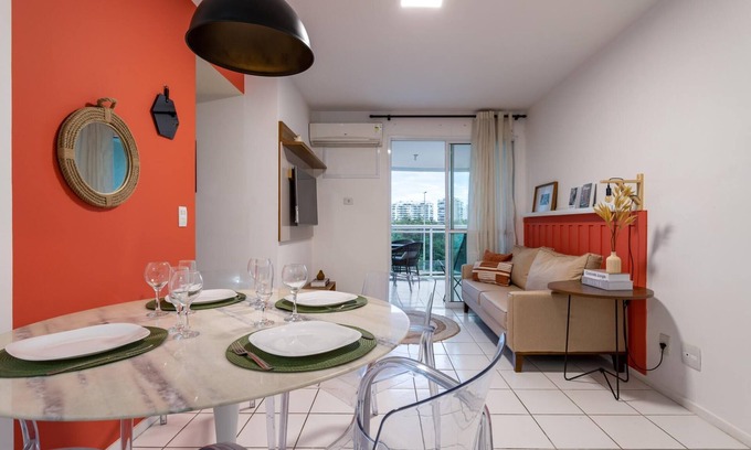 Recreio dos Bandeirantes Apartment | Beauty at Recreio | For 5 peopple | SA201