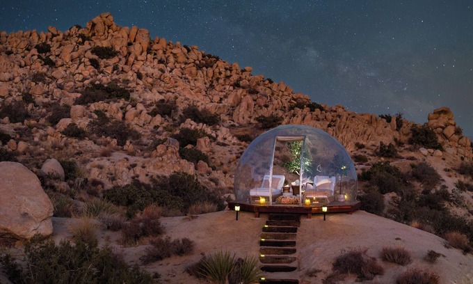 Yucca Valley House | Bedrock Bungalow | Pool, Spa & Stargazing Dome