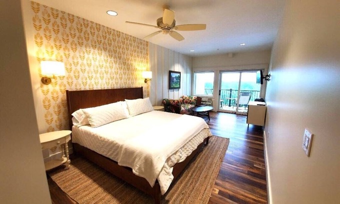 Westfield Cabin | Bedroom 2 - Modern Farmhouse Theme Lodge Room with Beautiful Views