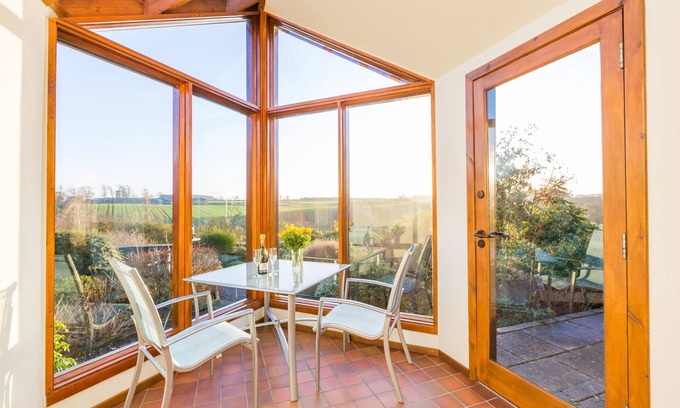 Nenthorn Cottage | Begrum cottage 1 bedroom Log burner On 1 level south facing conservatory