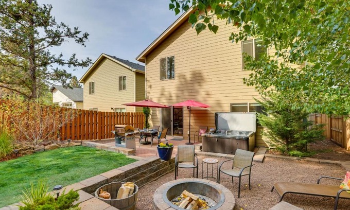 Old Farm District House | Bend Getaway with Private Hot Tub, Patio and Grill!