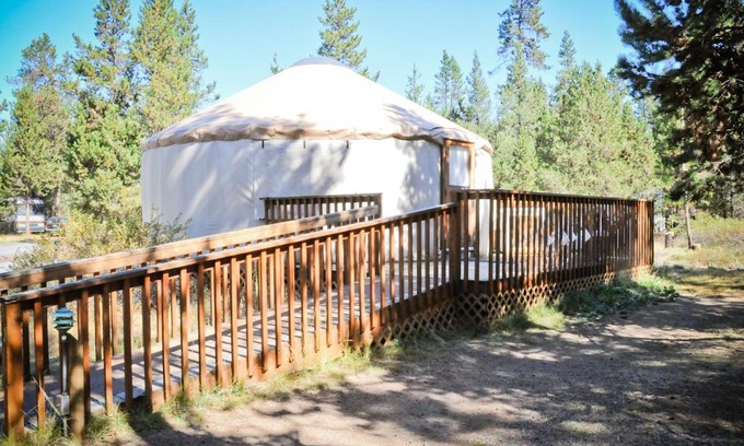 Three Rivers Resort | Bend-Sunriver Camping Resort Wheelchair Accessible Yurt 13
