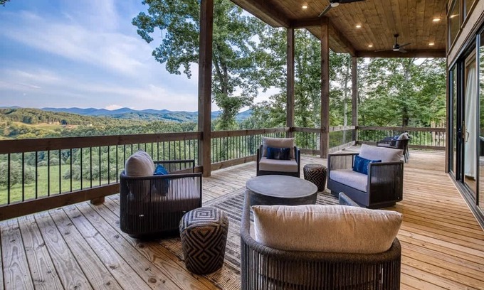 Morganton Cabin | Berry Refined - Luxury, views, hot tub, spacious