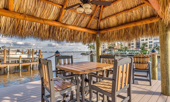 Caloosahatchee House | Best Home in the Cape! Brand New Remodel! - River View! - Tiki Hut on the Water!