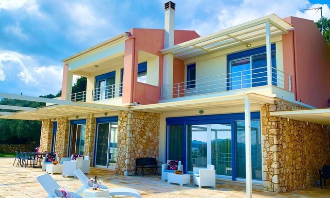Ano Korakiana Villa | Best luxury villa with private beach in Barbati with amazing sea view