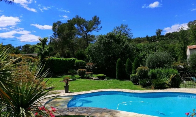 Les Maillans House | Between Monaco and Cannes Villa 2 bedrooms 4 people and its private swimming pool