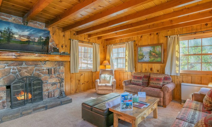 Boulder Bay House | Big Bear Retreat - 2 Fireplaces, Deck, Barbecue, Fenced Yard