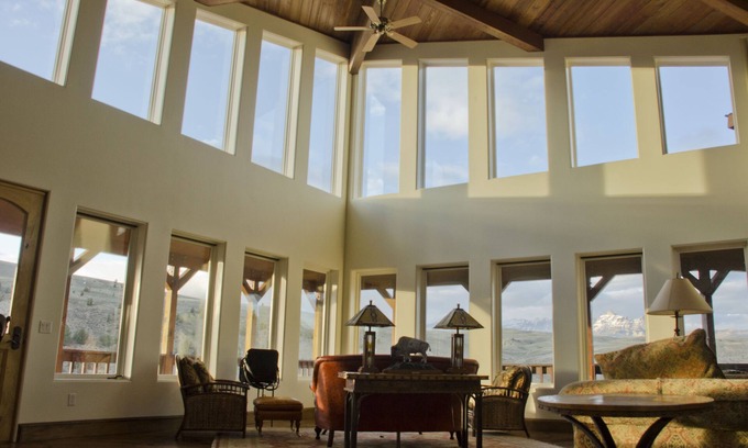 Dubois House | Big Diamond Ranch Luxury home with mountain views and a river running through