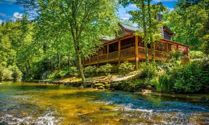 Robbinsville Cabin | Big Snowbird Creek Escape: Luxe Smoky Mountain Fishing Cabin