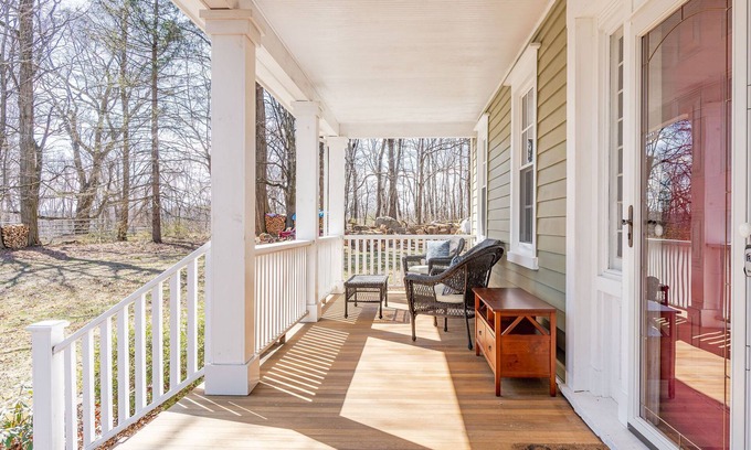 Wallkill House | Birdsall Farmhouse: Charming Historic Homestead with Hot Tub