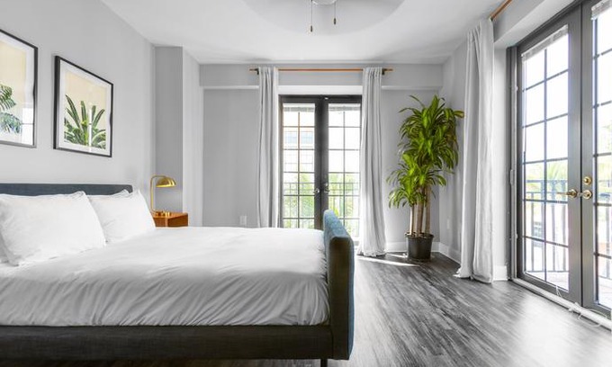 Downtown West Palm Beach Apartment | Black Swan - Rosemary Square - Midcentury Modern