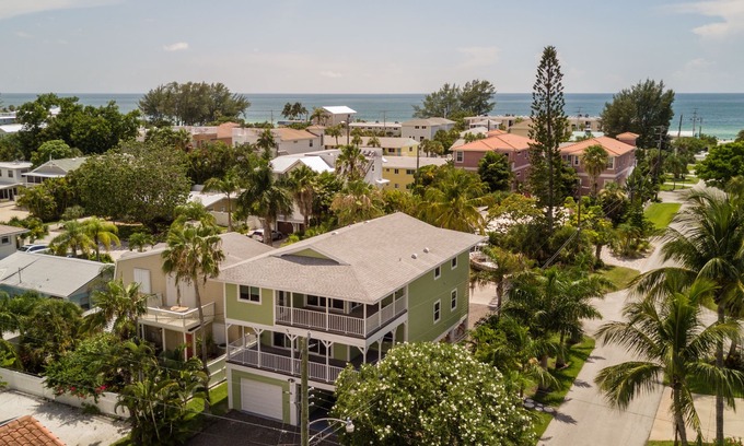 Bradenton Beach House | Bliss & Tonic Up | Coastal Retreat with Water Views & Steps to the Beach