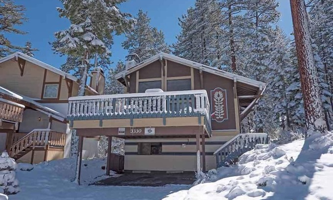 Tahoe Tyrol House | Blocks to Heavenly,- Sledding Access Behind the House, Seasonal Outdoor Pool.