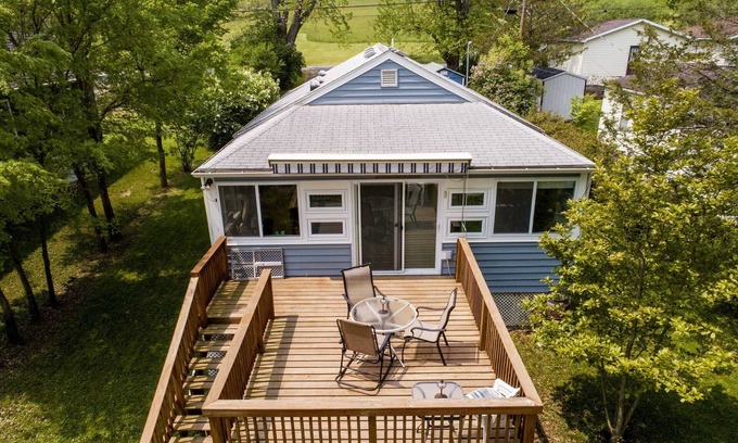 Hammondsport House | Blue Bungalow on Waneta Lake in the Finger Lakes Region