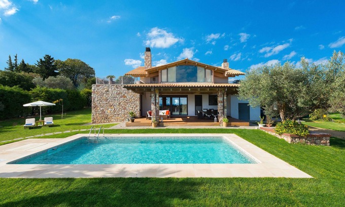 Kallithea Villa | Blue & Green View Villa with private pool