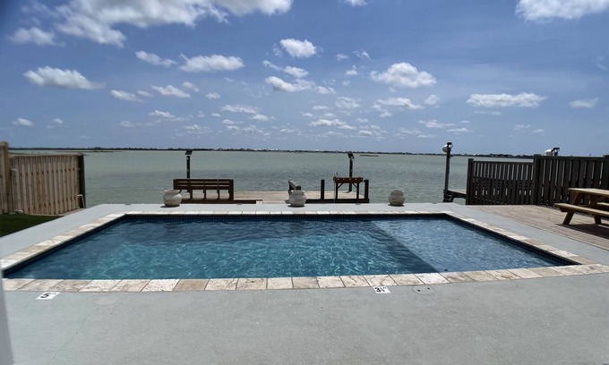 Rockport House | Blue Haven - Waterfront Home Heated Pool & Private Fishing Pier