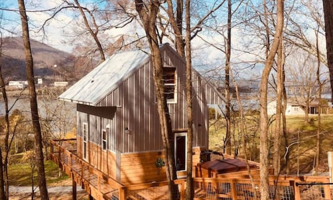 Guild Cabin | blue heron · NO SUNDAY CHECK INS, TREEHOUSE, HOT TUB, GATED