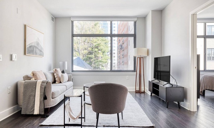 Bethesda Apartment | Blueground | Bethesda, rooftop, nr Cabin John Park