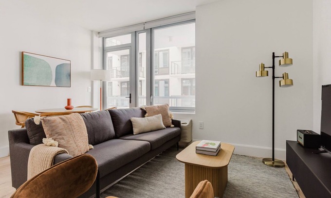 Harsimus Cove Apartment | Blueground | Jersey City, EV charging, nr park
