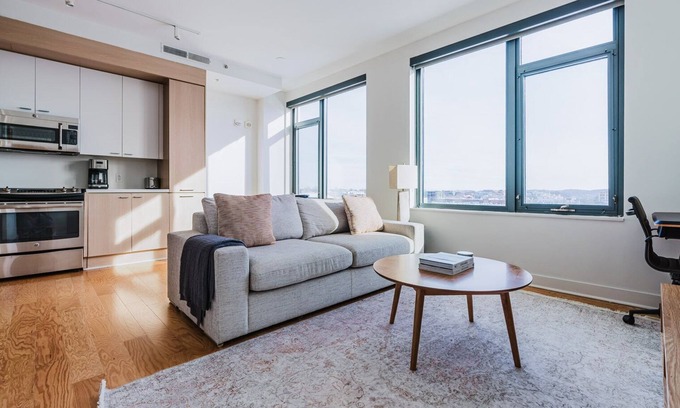Navy Yard Apartment | Blueground | Navy Yard, gym, near metro & food