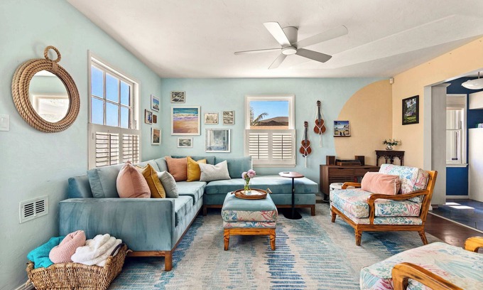 North Pacific Beach House | Boho Oasis with Pool, Spa, Firepit, BBQ, Ping Pong
