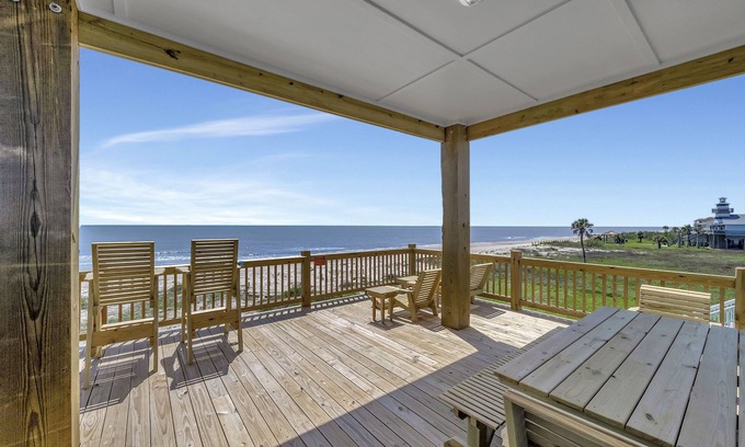 Gilchrist House | "Bolivar Beachfront Bliss" Beachfront home 5 bedroom 4.5 bath Cargo Lift