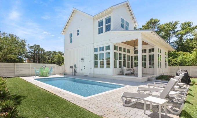 Gulfview Heights House | Book a Fall Getaway! Private Pool! 5 Adult Bikes! 30A Beaches! Short Walk to the Beach!