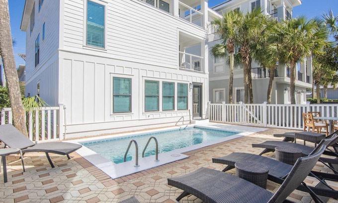 Cliffs of Seagrove House | Book for Summer! "Beach Music" Luxury Home with Gulf Views! Golf Cart! Private Heated Pool